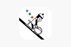 「划线骑士-Line Rider」-黑白画风雪橇摩托玩法益智闯关音乐游戏